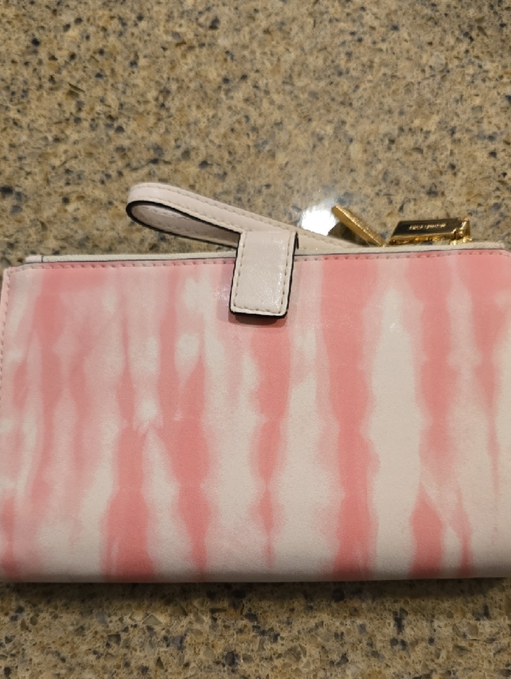 Michael Kors Pink and White Tie-Dye Wristlet - Picture 2 of 8